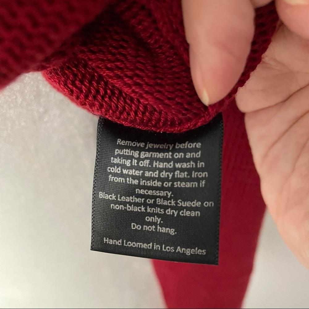 Mettlers American Mercantile Cashmere Blend Deep V-Neck Sweater Size M - Picture 9 of 9